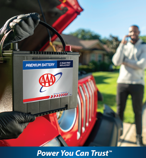 AAA mobile car battery service power you can trust and replace anytime anywhere