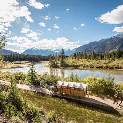 Covered Wagon Ride in Banff with Western Cookout