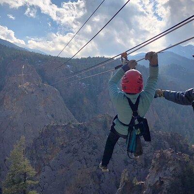 Woods Course Zipline Tour in Seven Falls