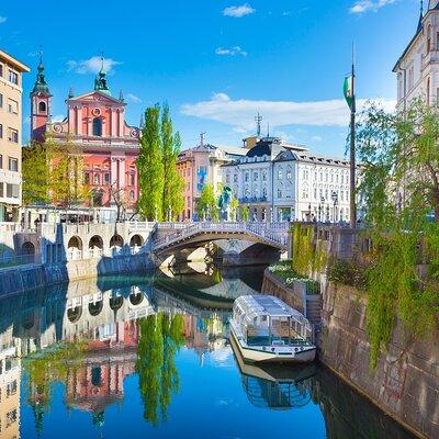 Ljubljana boat cruise and walking tour