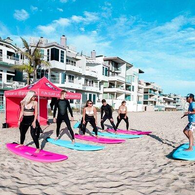 Shared 2 Hours Group Surf Lesson in Venice Beach