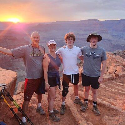 Grand Canyon Sunset Hiking Adventure Deep Below The South Rim