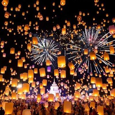 Yeepeng Lanna Sky Lantern Festival 2024 from Chiang Mai