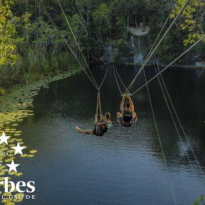 Xcaret 4-Cenotes-Guided Tour- Snacks, Lunch and Drinks included 